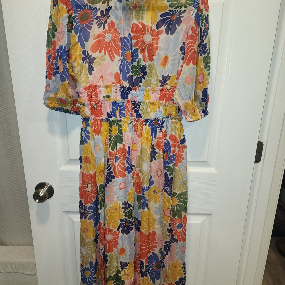 FARM Rio Anthropologie Floral Maxi Dress - Multicolor - Sz M BRAND NEW/TAGS